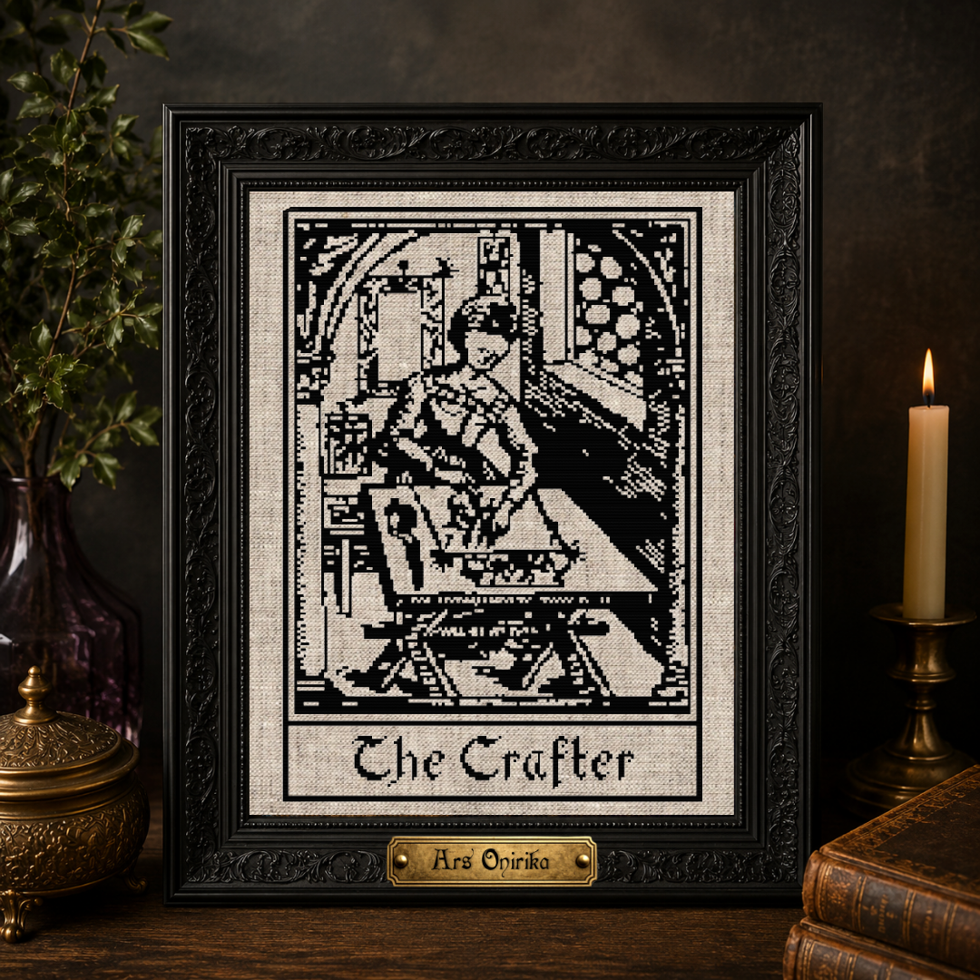 Medieval Crafter Woman - Cross Stitch Pattern