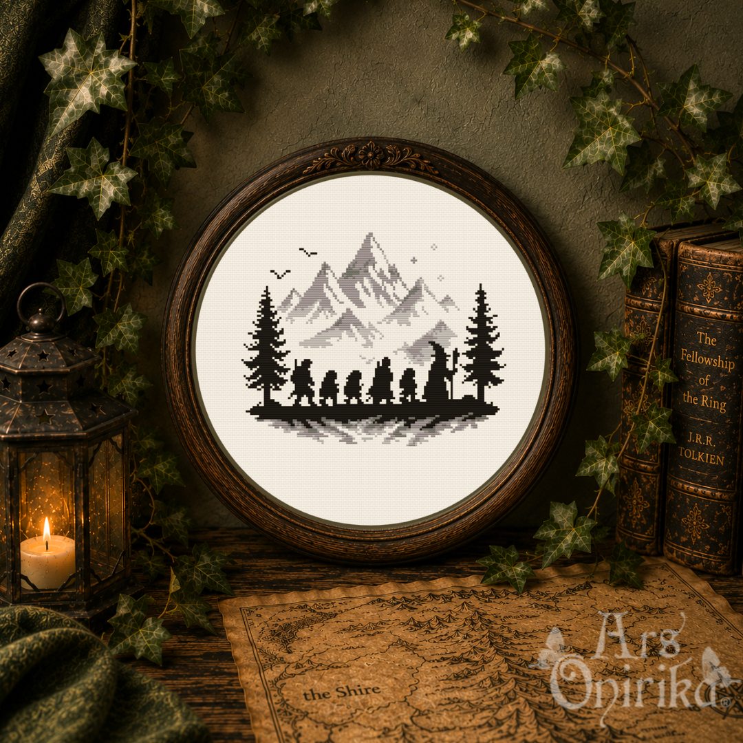 The Fellowship Journey LOTR - Cross Stitch Pattern