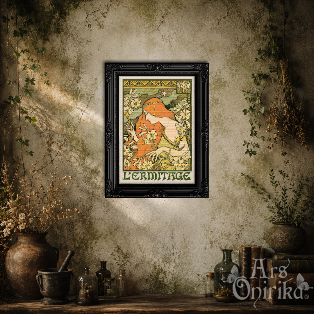 Art Nouveau Lady - Cross Stitch Pattern