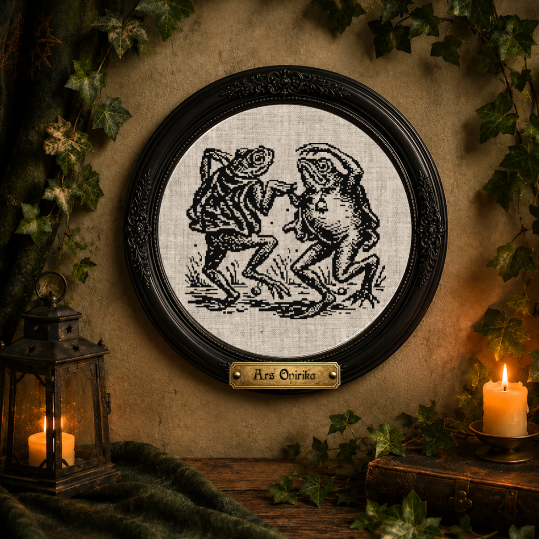 Toads Dancing At The Sabbath - Cross Stitch Pattern