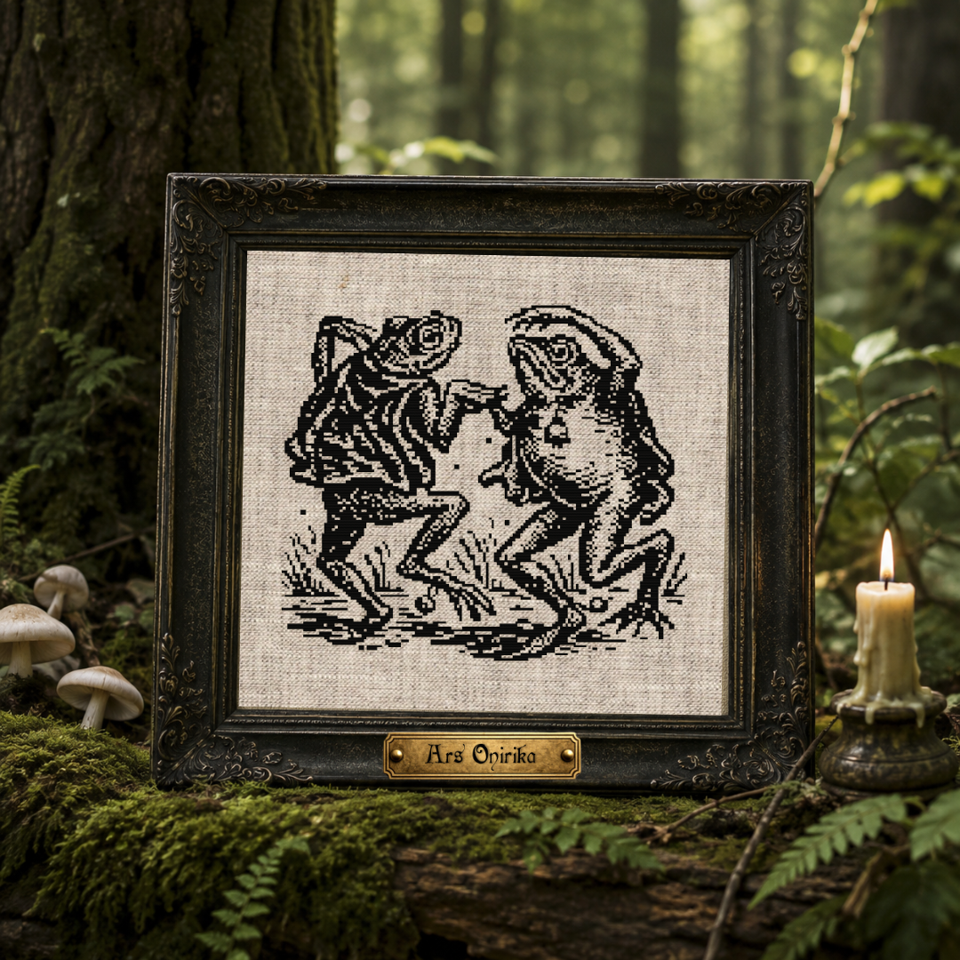 Toads Dancing At The Sabbath - Cross Stitch Pattern