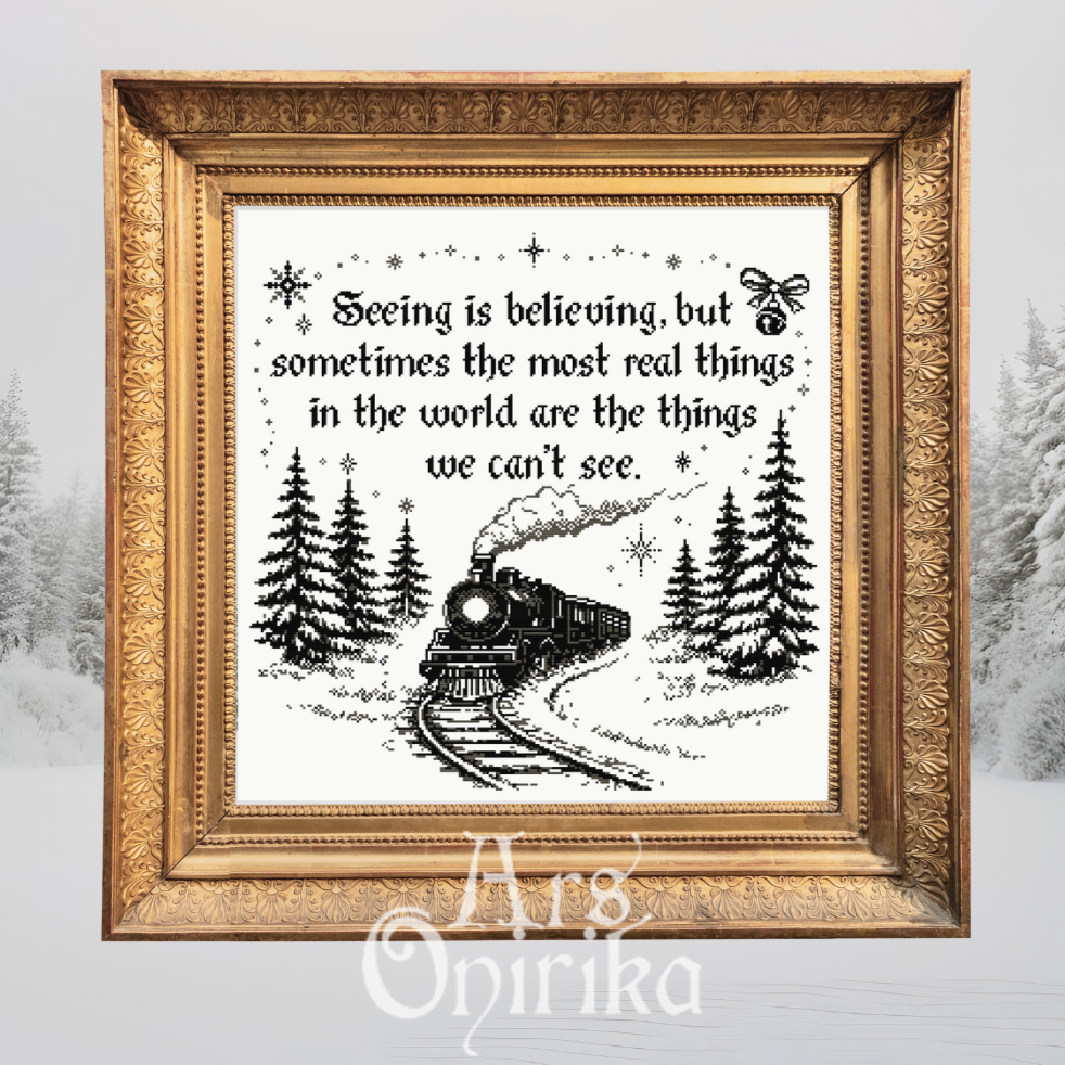 The Polar Express Cross Stitch Pattern (PDF) - EASY LEVEL