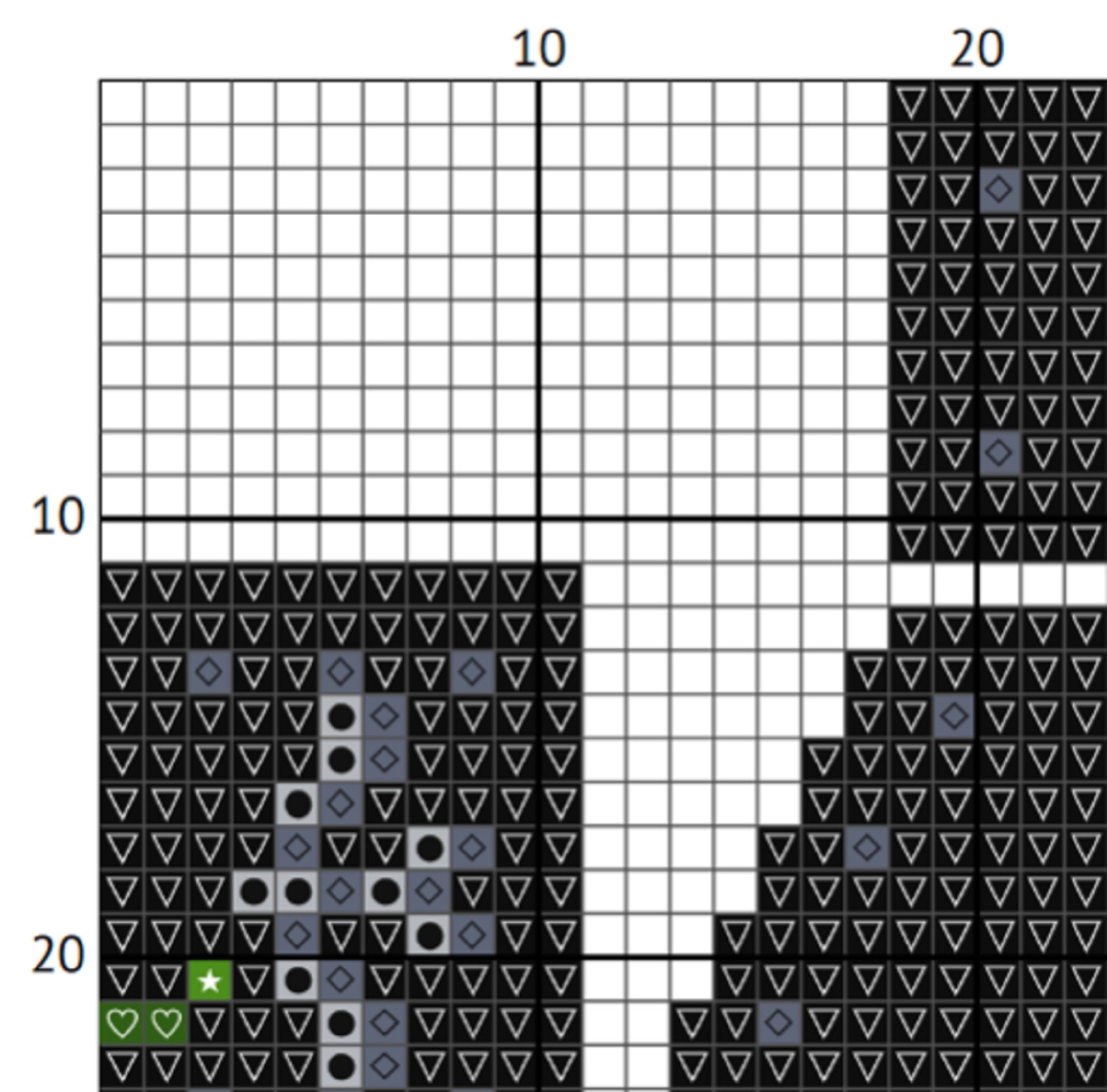 3D Coffin - Cross Stitch Pattern