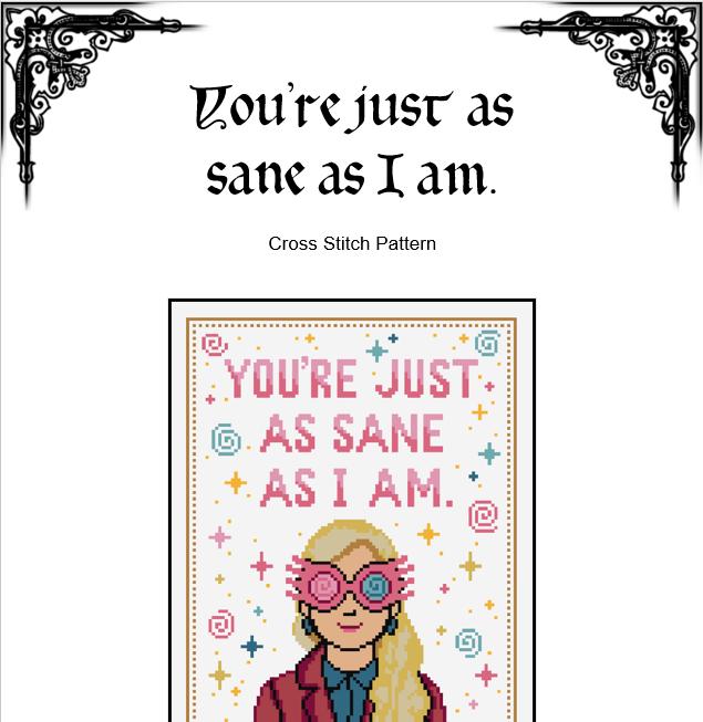 Luna Magic School - Cross Stitch Pattern (PDF) - EASY LEVEL