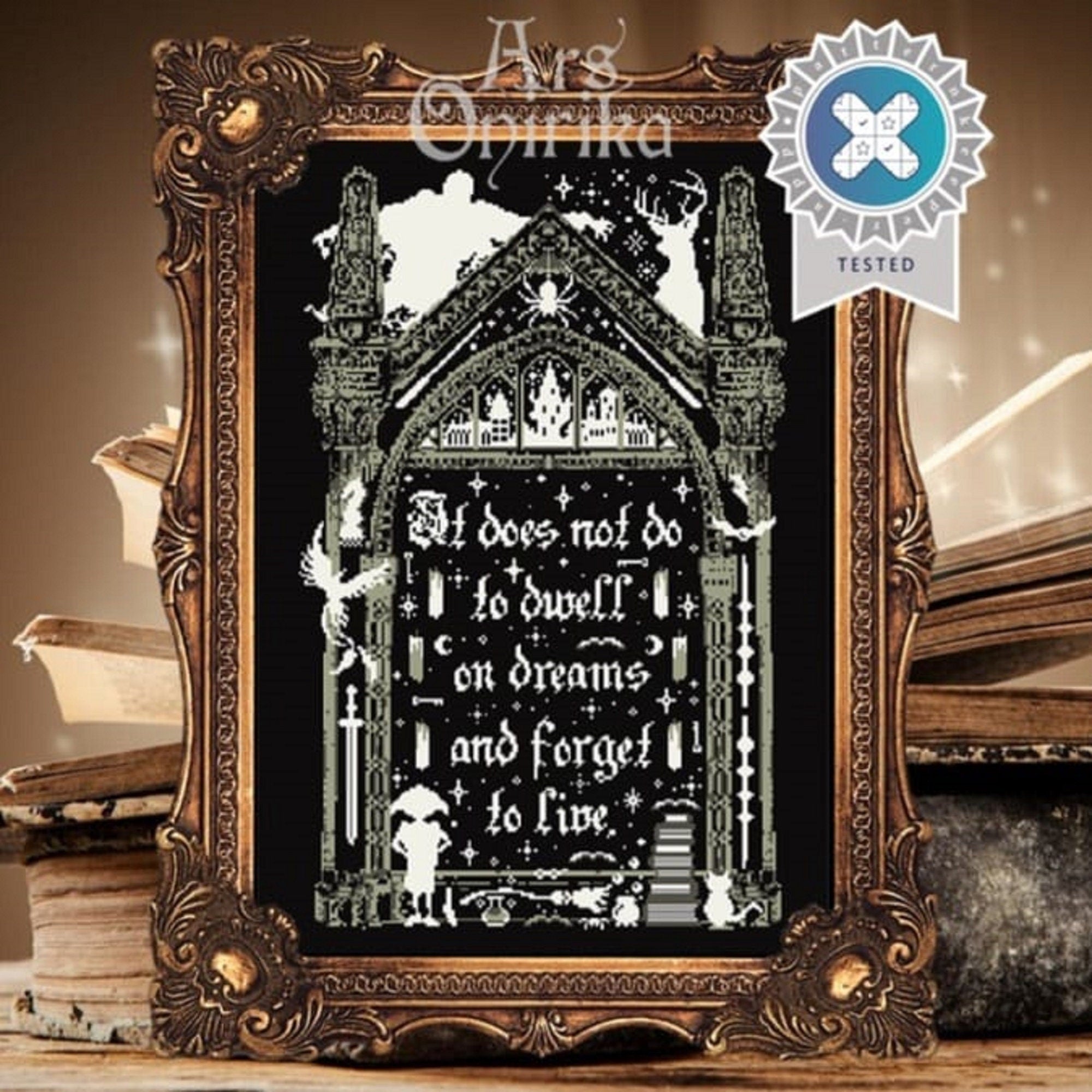 Wizard Quotes Cross Stitch Pattern Bundle – Magical PDF Set - INTERMEDIATE LEVEL