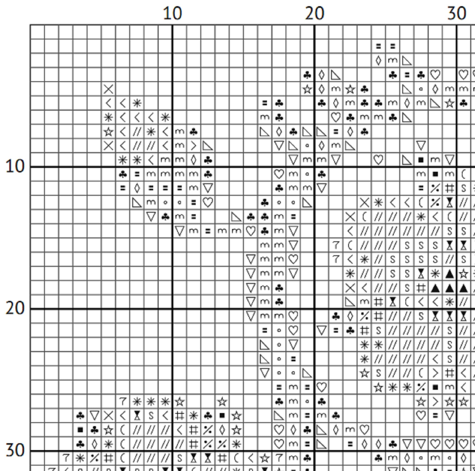 Medieval Cross Stitch Pattern – Codex Manese (PDF) - INTERMEDIATE LEVEL