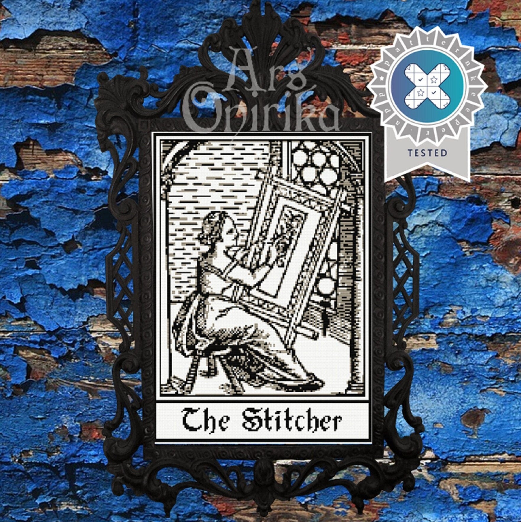 Medieval Stitcher Cross Stitch Pattern – Vintage Embroidery Art (PDF) - INTERMEDIATE LEVEL
