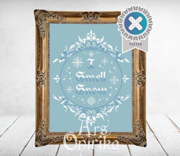 I Smell Snow Cross Stitch Pattern - Gilmore TV, Winter Quote (PDF Pattern) - EASY LEVEL