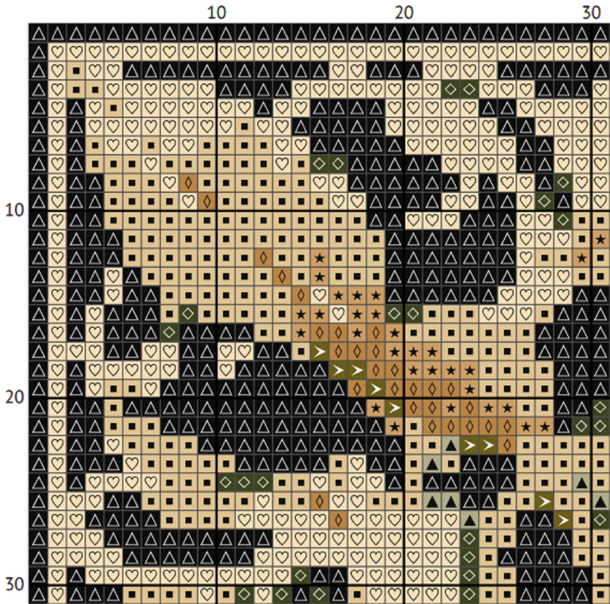 Gothic Pomegranate - Cross Stitch Pattern (PDF) – Baroque design - INTERMEDIATE LEVEL