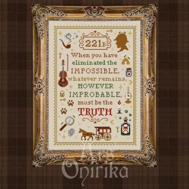 Sherlock Holmes - Cross Stitch Pattern (PDF) - INTERMEDIATE LEVEL