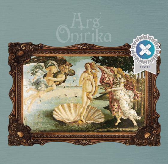 The Birth of Venus Cross Stitch Pattern - Botticelli Art Embroidery (PDF) - ADVANCED LEVEL