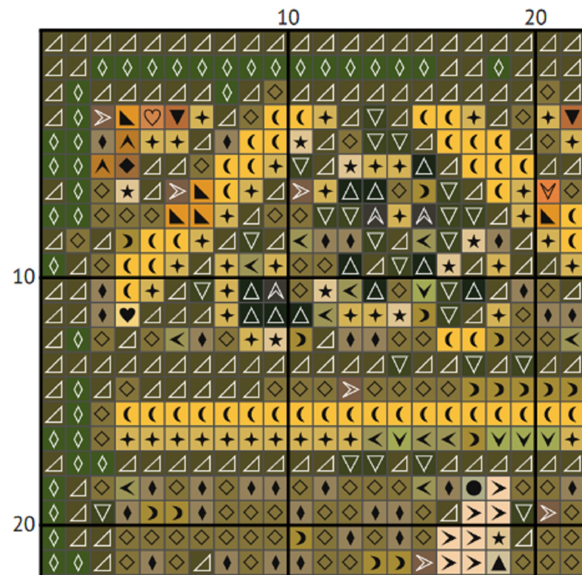 L'Ermitage Cross Stitch Pattern - Art Nouveau XIX - Alphonse Mucha - INTERMEDIATE LEVEL