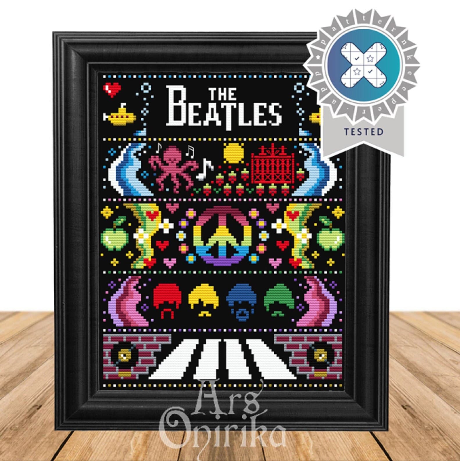 The Beatles Cross Stitch Pattern – Yellow Submarine Art (PDF) - INTERMEDIATE LEVEL