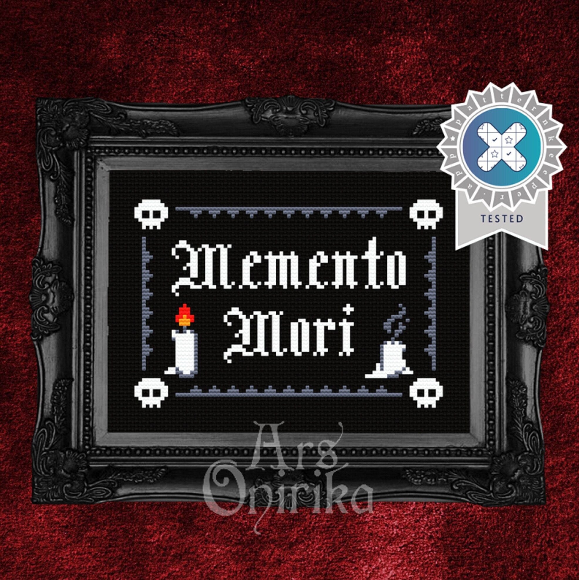 Memento Mori Cross Stitch Pattern (PDF) - EASY LEVEL