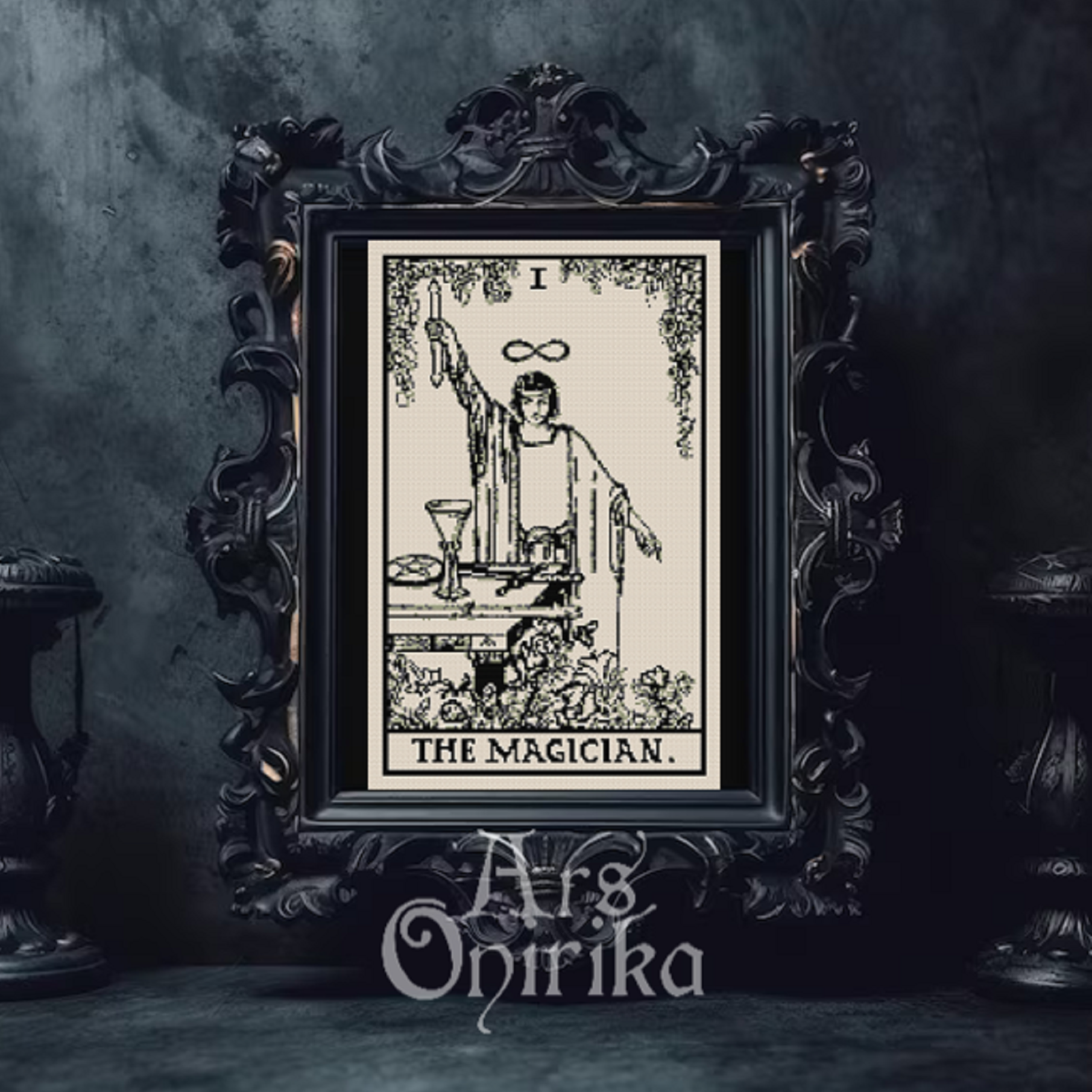 The Magician Tarot - Cross Stitch Pattern - Major Arcana Raider Waite - INTERMEDIATE LEVEL