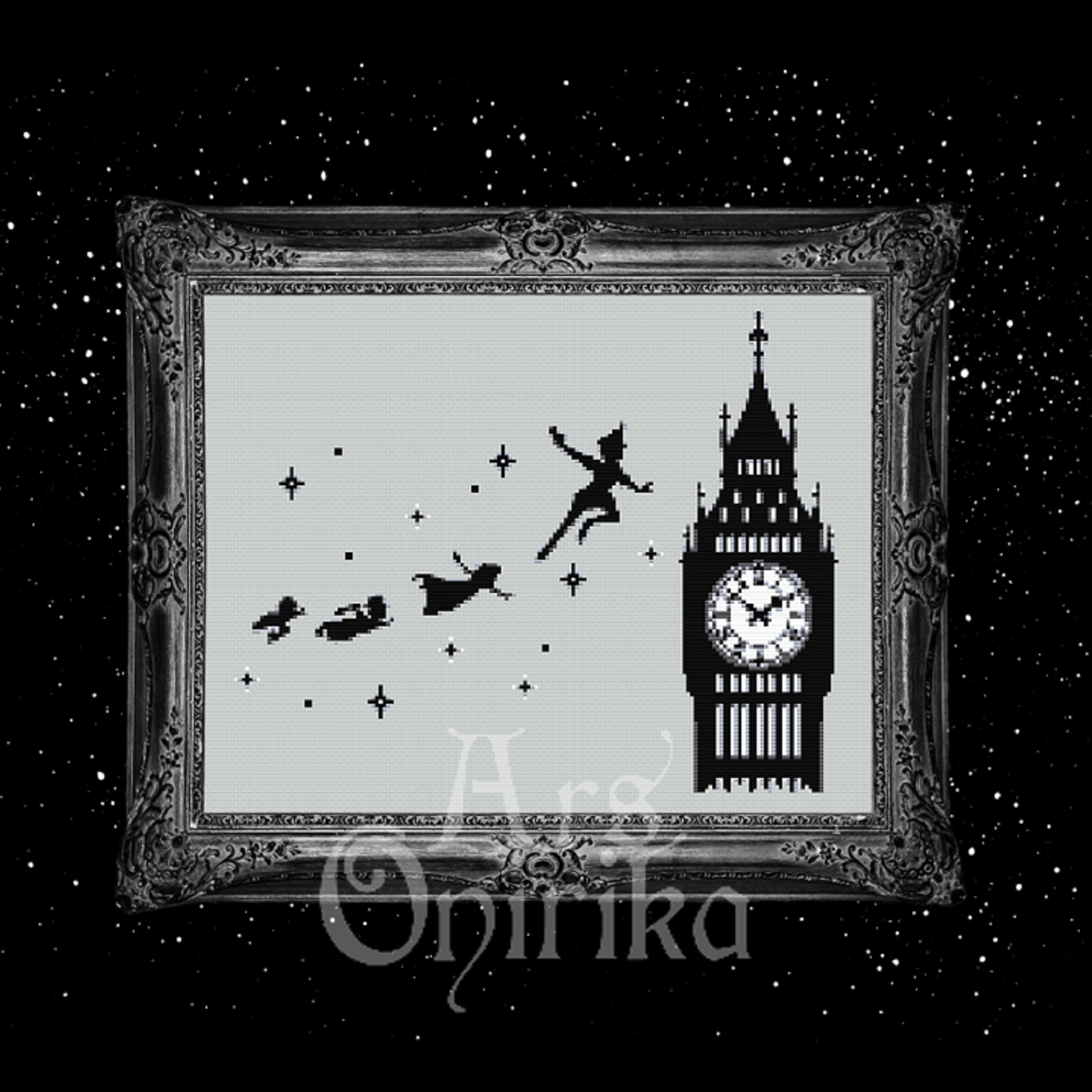 Peter Pan Cross Stitch Pattern (PDF) – Neverland - EASY LEVEL