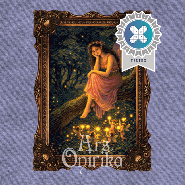 The Firefly Circle (II) Cross Stitch Pattern - Whimsical Folklore (PDF) - INTERMEDIATE LEVEL