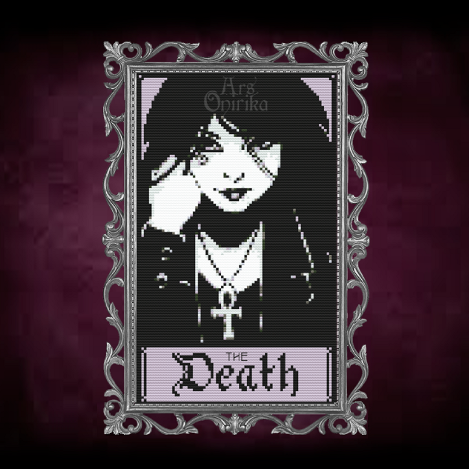 Death Cross Stitch Pattern - Sandman Embroidery (PDF) - EASY LEVEL