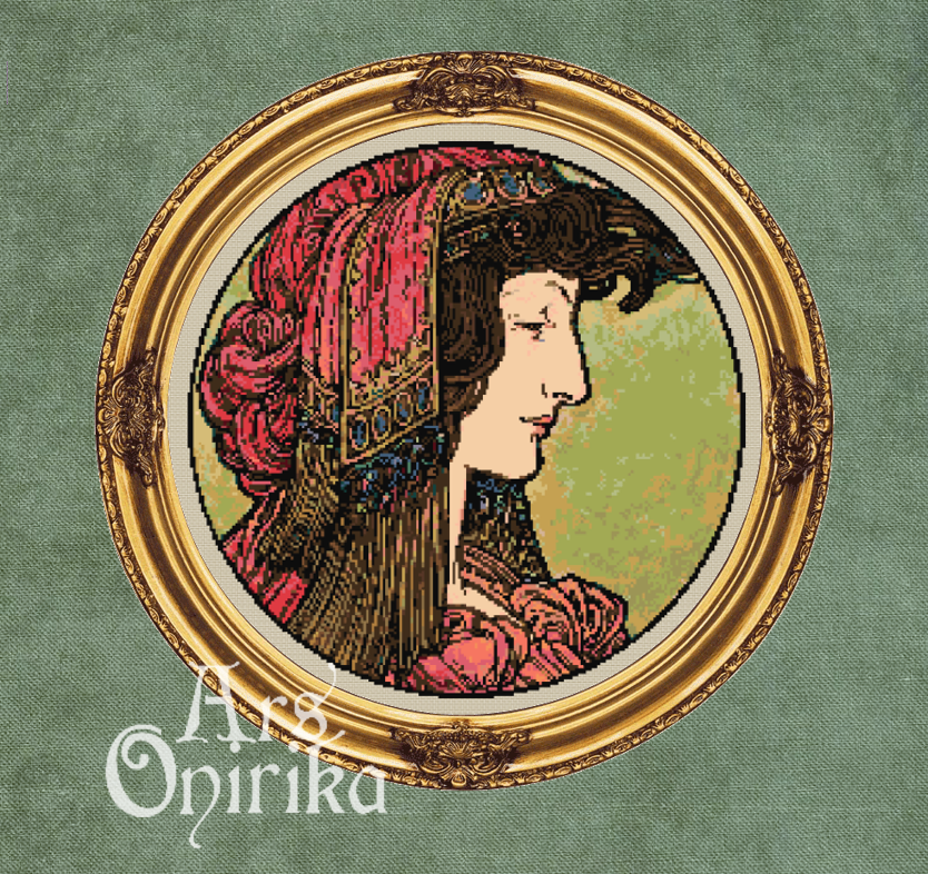 Alphonse Mucha Goddess Cross Stitch Pattern BUNDLE (PDF)