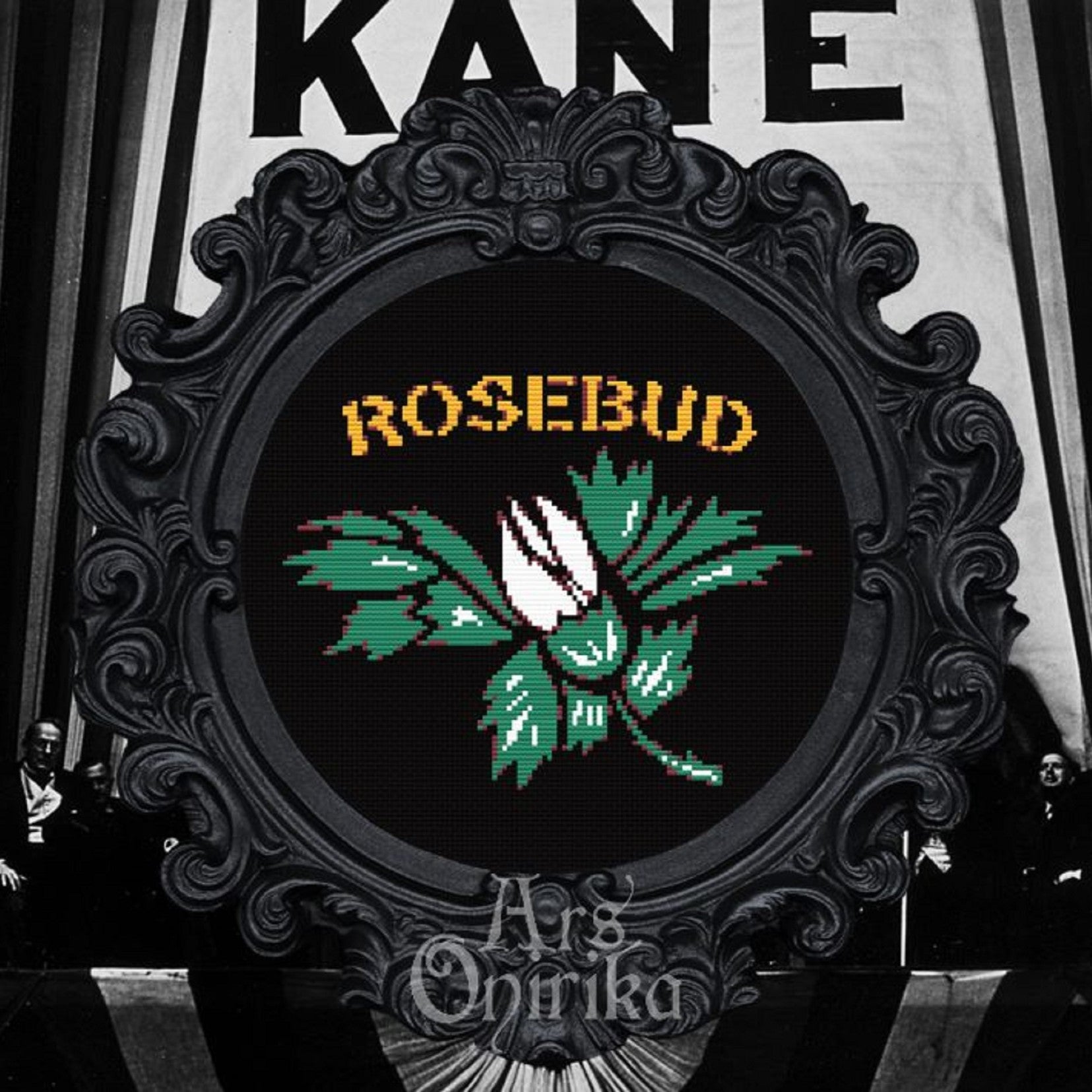 Rosebud Cross Stitch Pattern – Classic Film Quote – EASY LEVEL