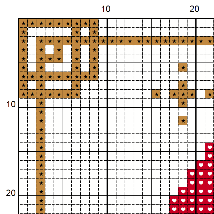 Red Daruma - Cross Stitch Pattern