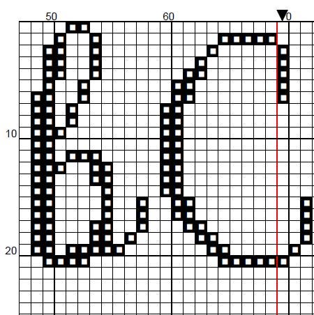 Elegant Alphabet Pattern - Cross Stitch Font Chart - EASY LEVEL