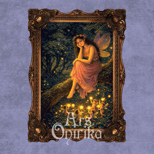 The Firefly Circle (II) Cross Stitch Pattern - Whimsical Folklore (PDF) - INTERMEDIATE LEVEL