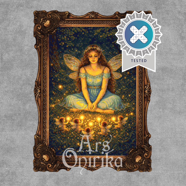 The Firefly Circle (III) Cross Stitch Pattern - Whimsical Folklore (PDF) - INTERMEDIATE LEVEL