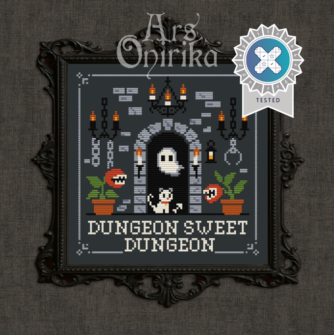 Dungeon Sweet Dungeon Cross Stitch Pattern - Spooky Halloween (PDF)