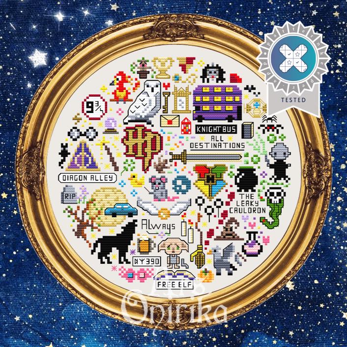 HP Magic Cross Stitch Pattern – Wizard Tribute (PDF) - EASY LEVEL