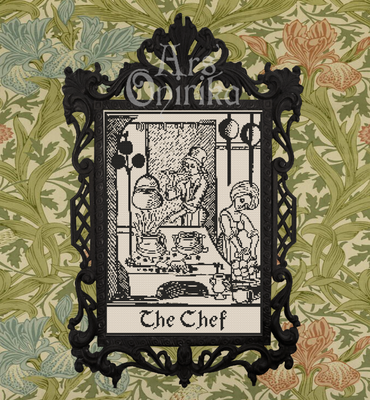 Medieval Chef Cross Stitch – Vintage Kitchen Embroidery - INTERMEDIATE LEVEL