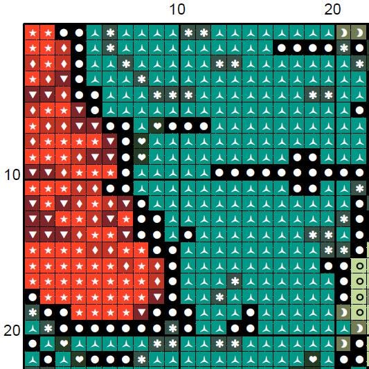 Poppy Garden Cross Stitch Pattern – Floral Needlepoint Design (PDF) - INTERMEDIATE LEVEL