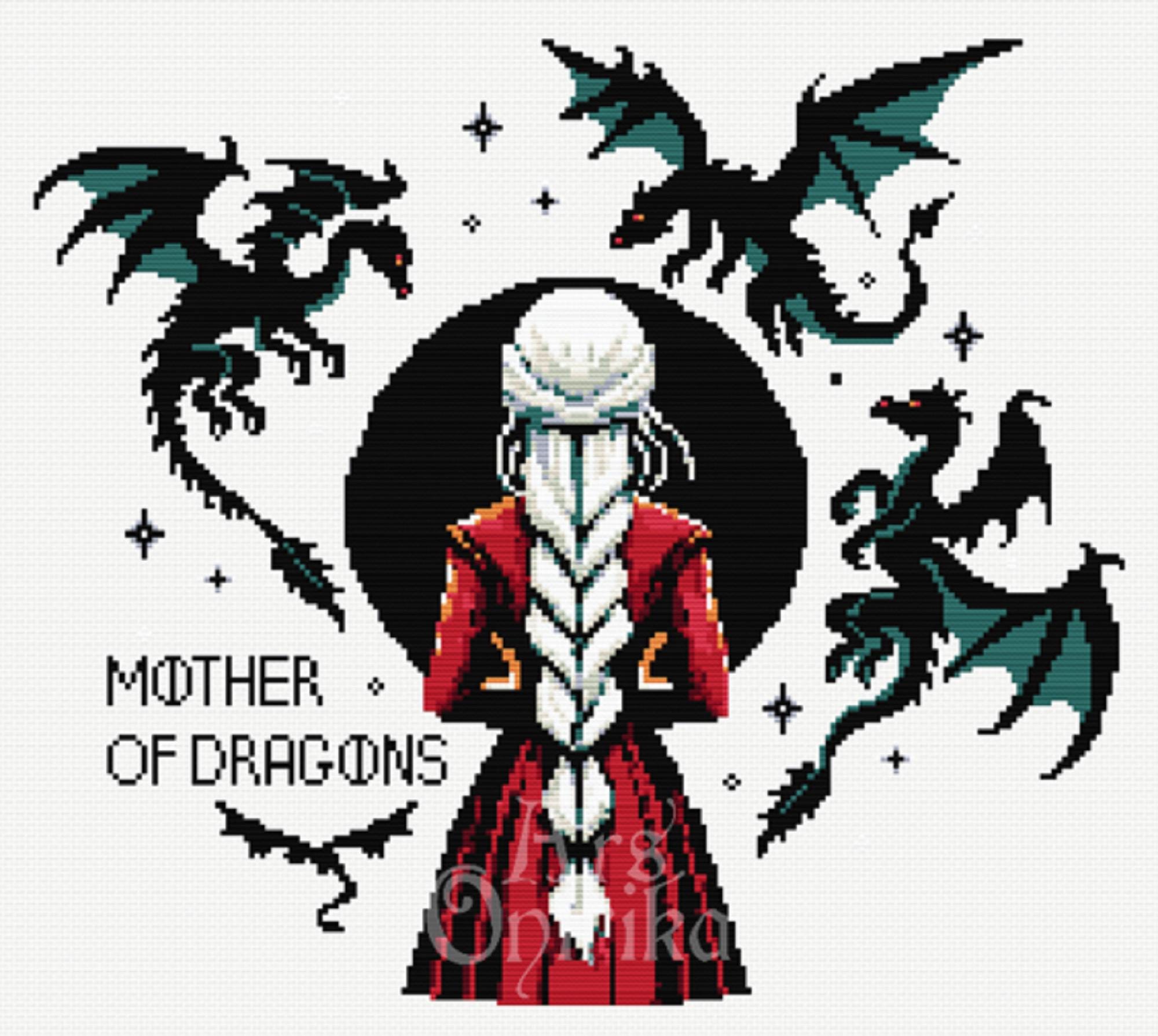 Mother Of Dragons - Cross Stitch Pattern - EASY LEVEL
