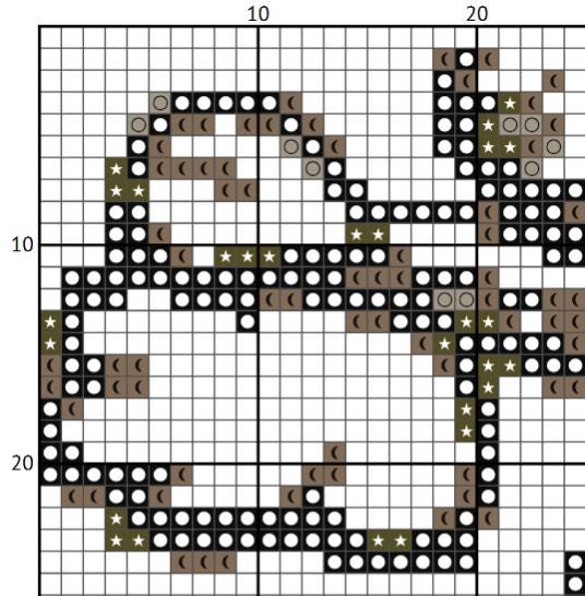 Original Sin Cross Stitch Pattern (PDF) - Medieval Woodcut, Gothic Needlepoint - EASY LEVEL