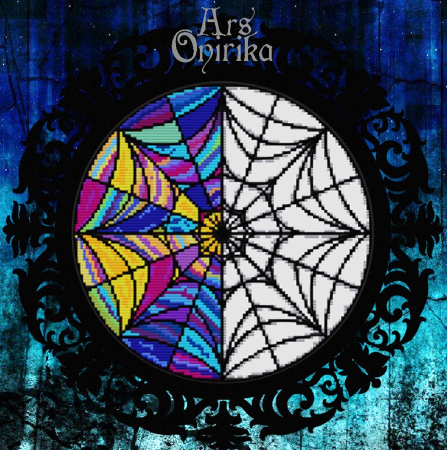 Gothic Stained Glass Wednesday Window Cross Stitch Pattern (PDF) - EASY LEVEL