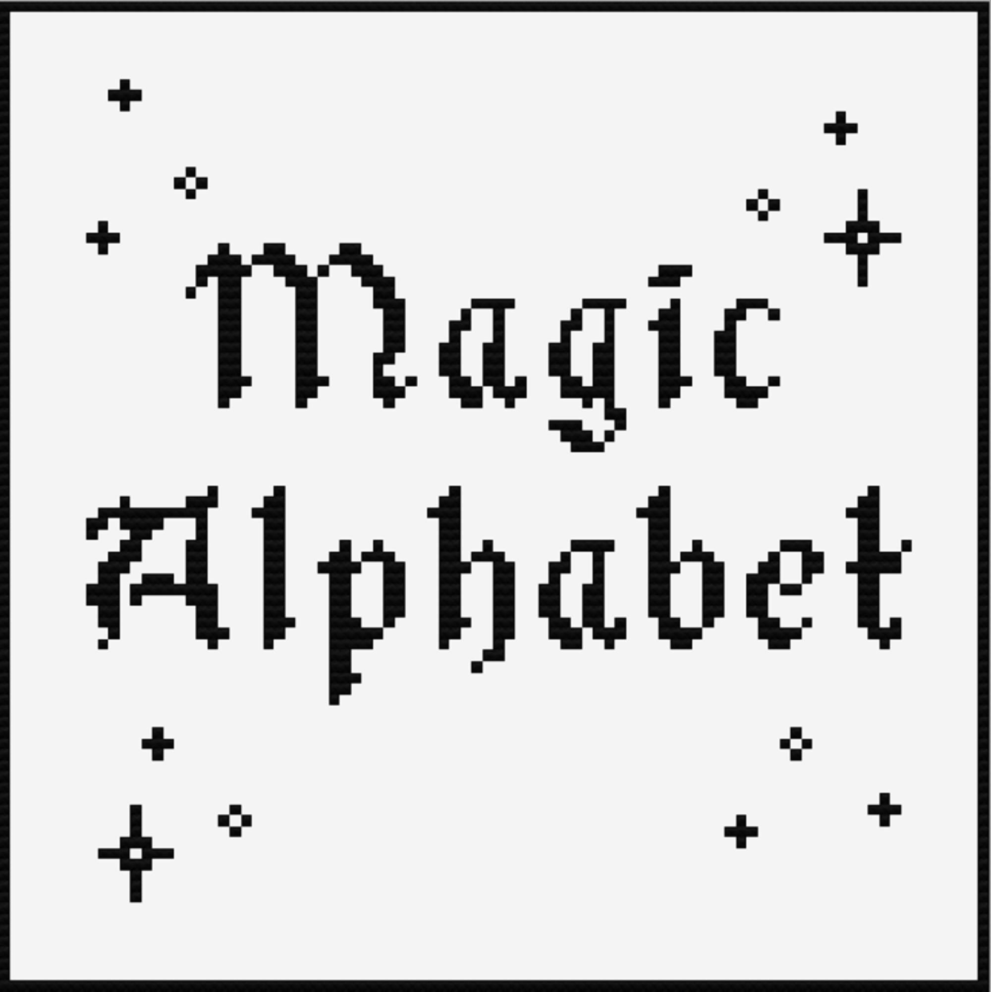Magic Alphabet Cross Stitch Font – Gothic Pattern (PDF) - EASY LEVEL
