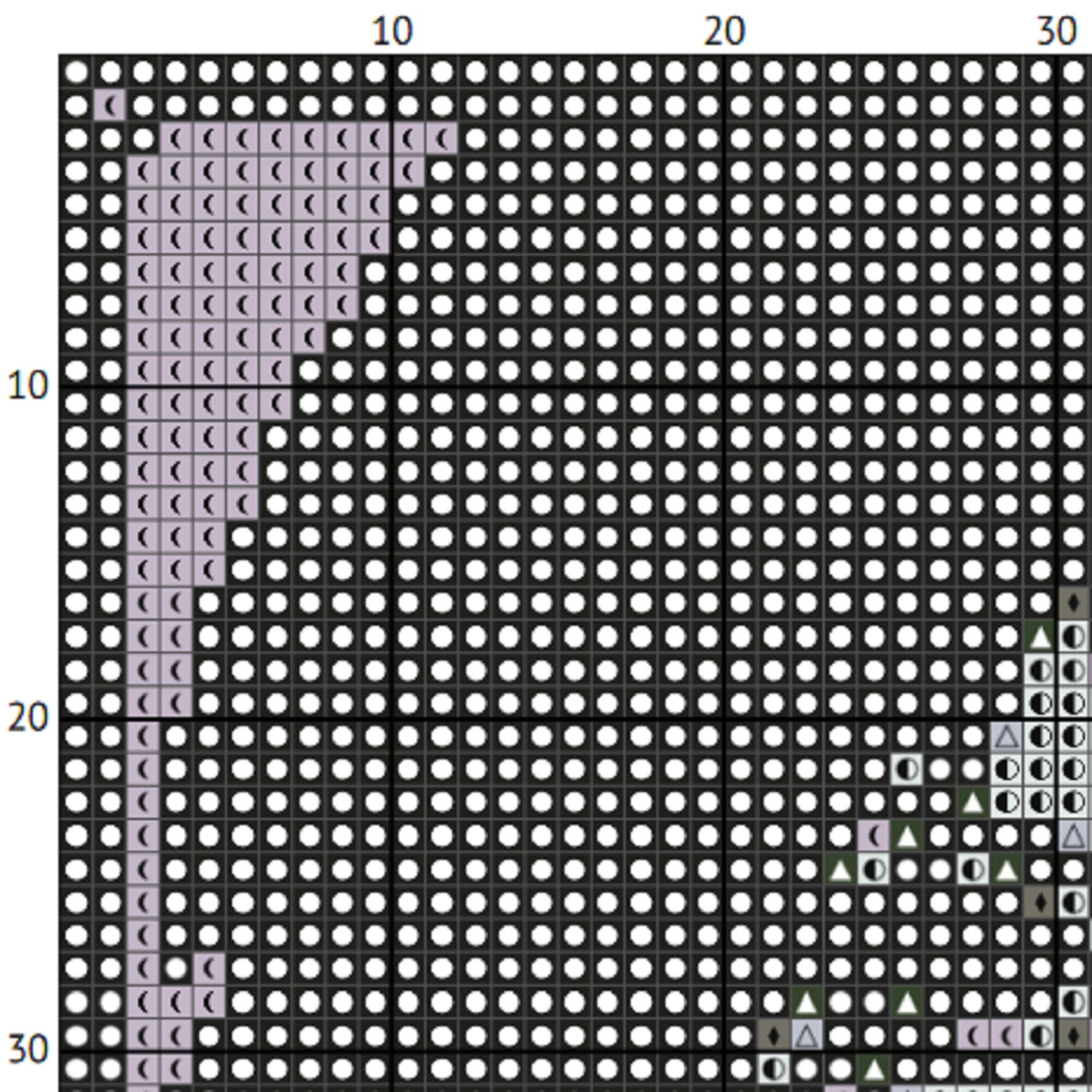 Death Cross Stitch Pattern - Sandman Embroidery (PDF) - EASY LEVEL