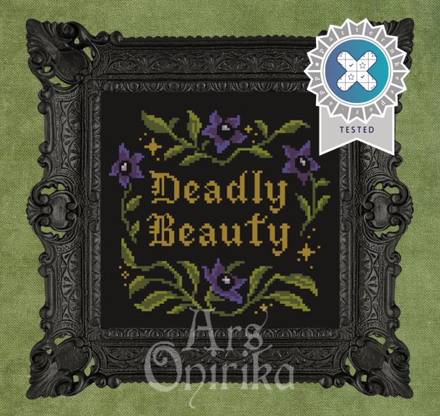 Deadly Beauty Cross Stitch Pattern – Witchy Belladonna Embroidery (PDF) - EASY LEVEL