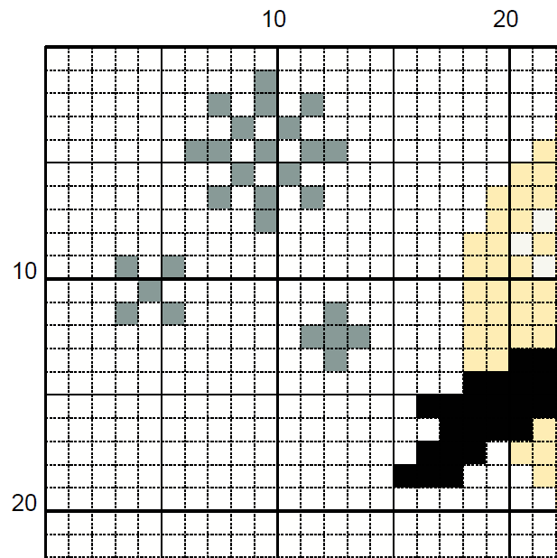 Gothic Winter Cross Stitch Pattern - Grim Reaper (PDF) - EASY LEVEL