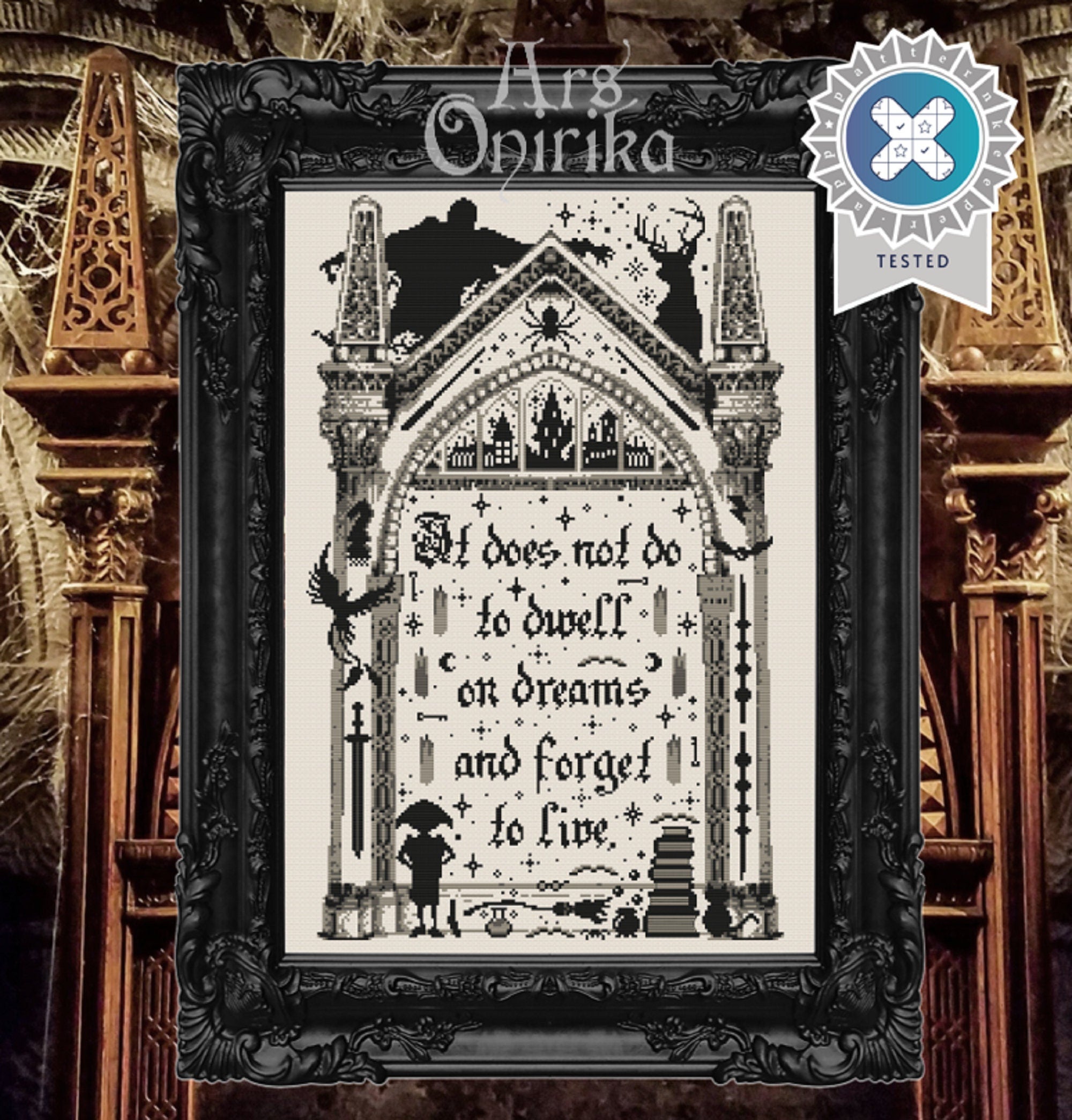 Wizard Quotes Cross Stitch Pattern Bundle – Magical PDF Set - INTERMEDIATE LEVEL