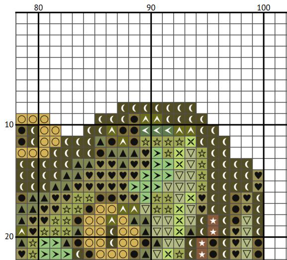 Medieval Frog Cross Stitch Pattern (PDF) – Illuminated Bestiary - EASY LEVEL