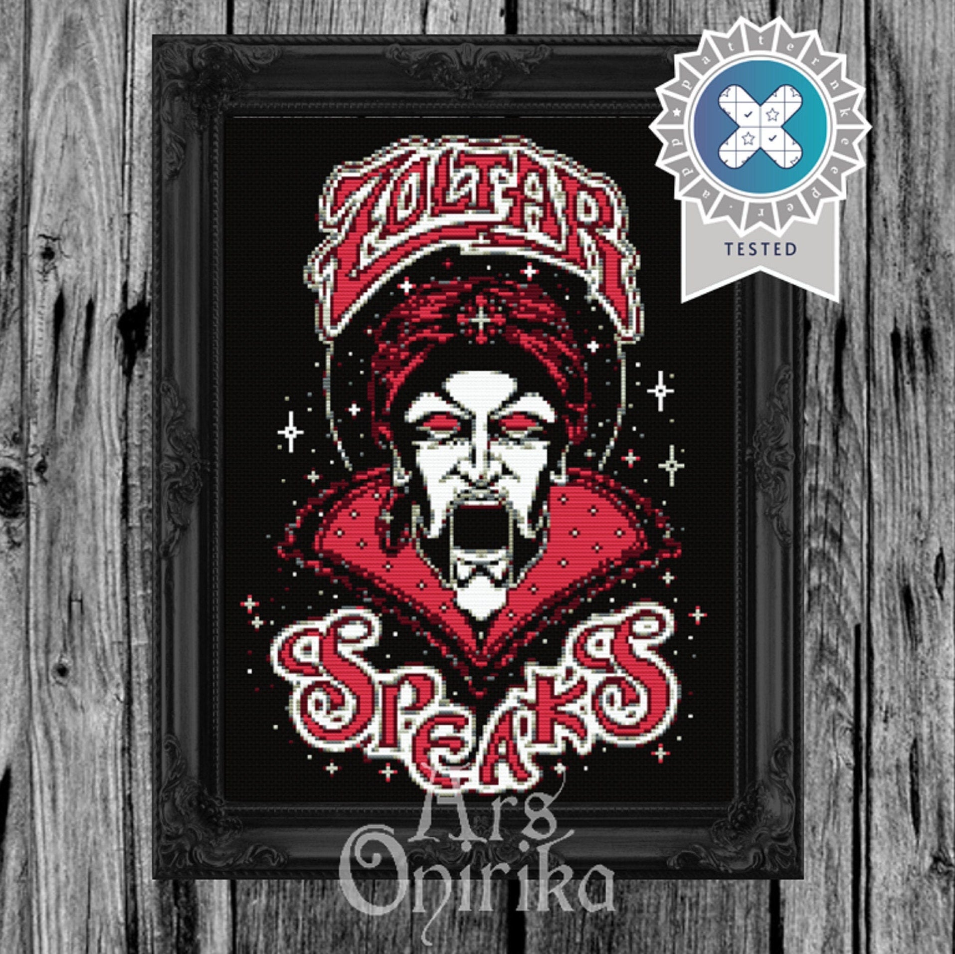 Zoltar Machine Cross Stitch Pattern – Retro Arcade Fortune Teller (PDF) - INTERMEDIATE LEVEL