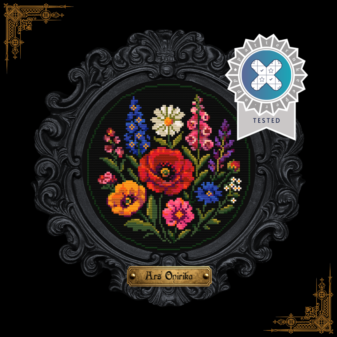 Blooming Round Garden - Cross Stitch Pattern