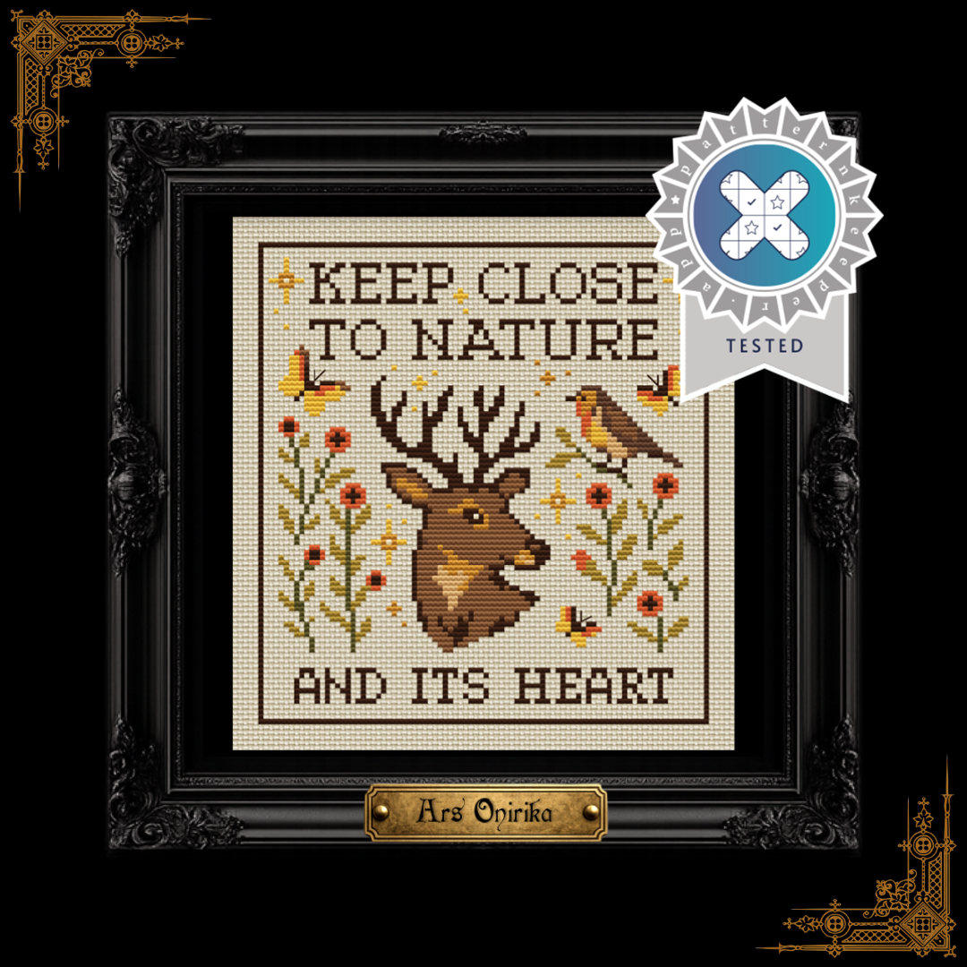 Keep Close To Nature And Its Heart - Cross Stitch Pattern
