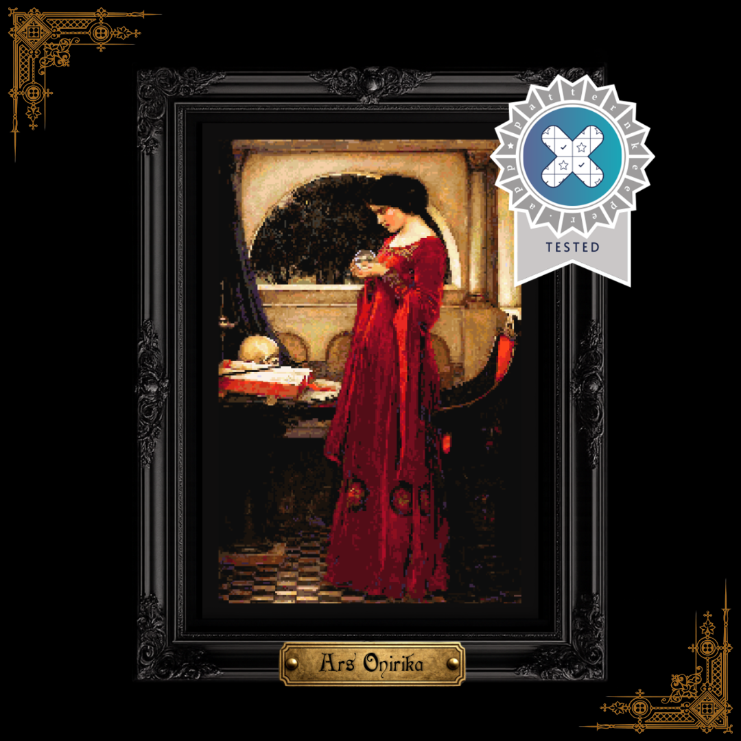 The Crystal Ball Cross Stitch Pattern - Waterhouse Art