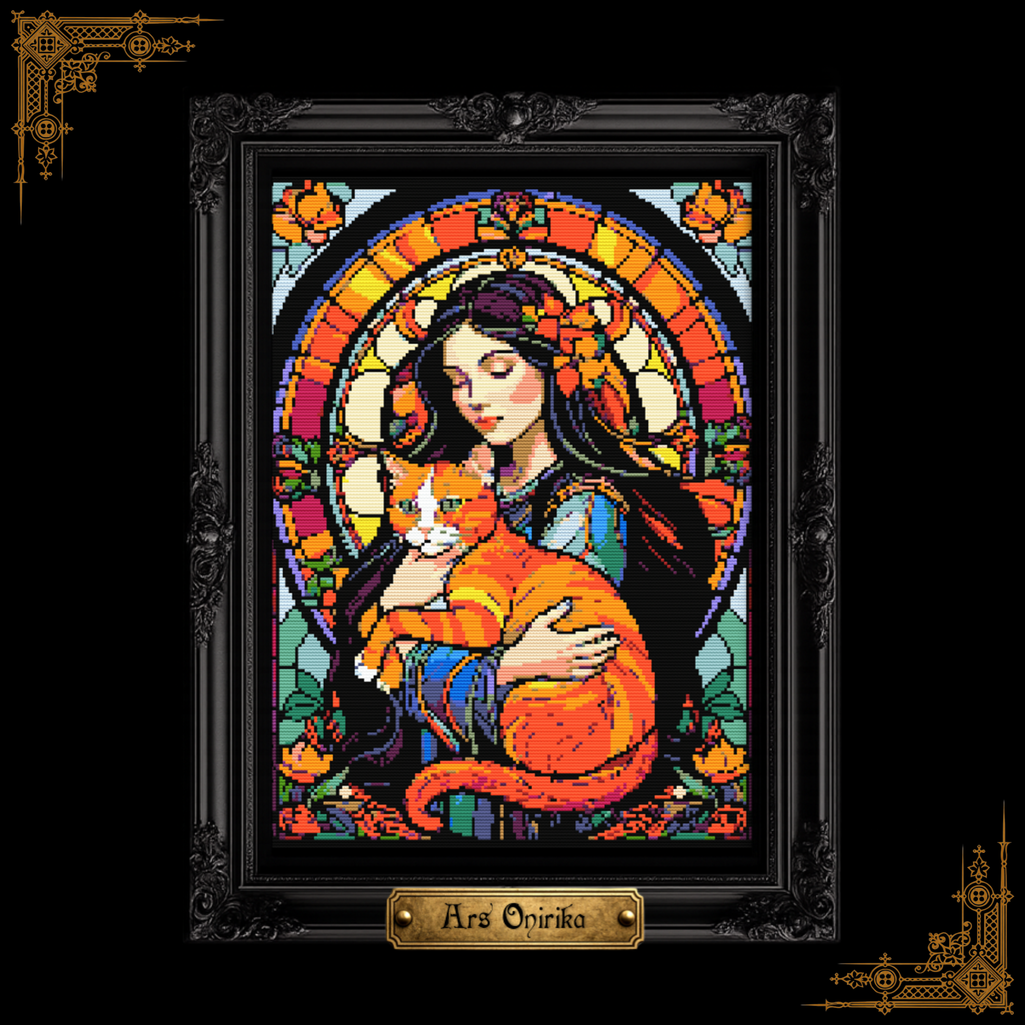 𝐆𝐈𝐑𝐋 𝐀𝐍𝐃 𝐎𝐑𝐀𝐍𝐆𝐄 𝐂𝐀𝐓 – 𝐂𝐫𝐨𝐬𝐬 𝐒𝐭𝐢𝐭𝐜𝐡 𝐏𝐚𝐭𝐭𝐞𝐫𝐧