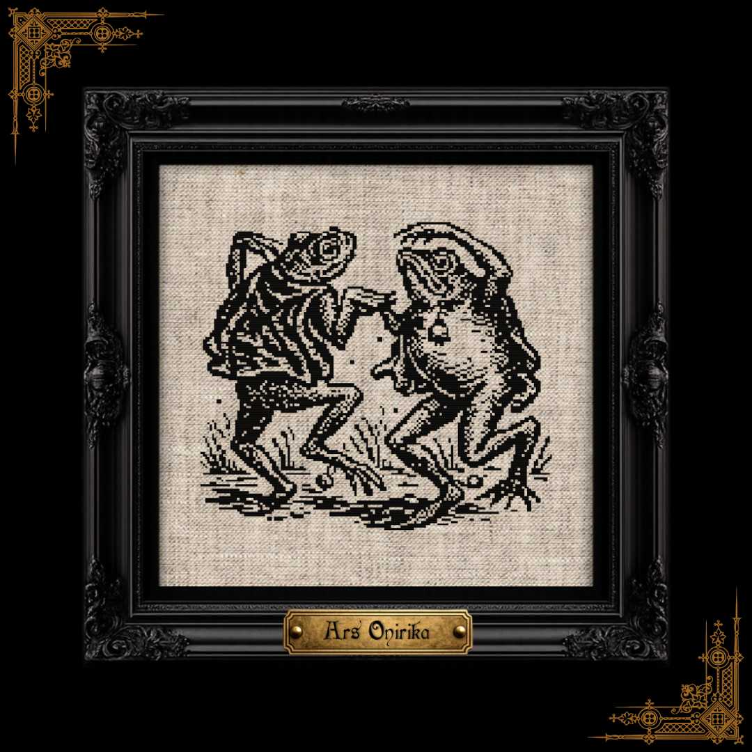 Toads Dancing At The Sabbath - Cross Stitch Pattern