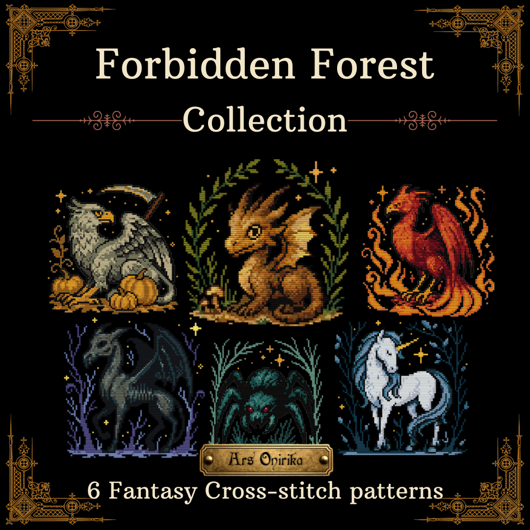 Forbidden Forest Cross Stitch Pattern BUNDLE (PDF)