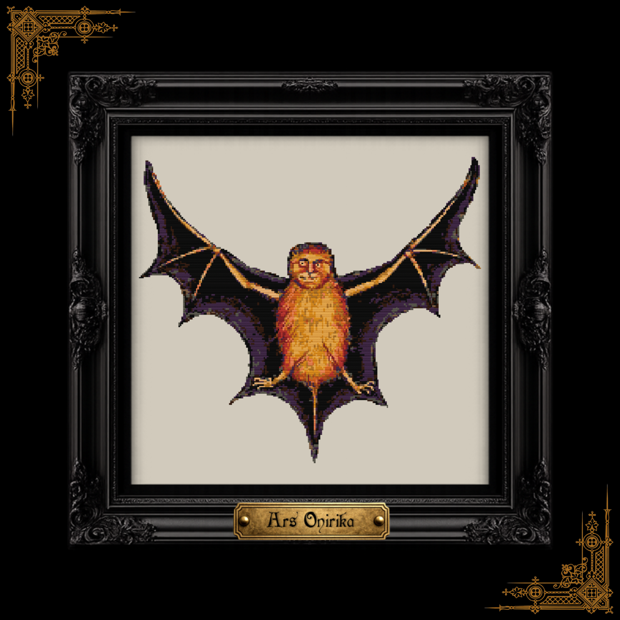 Medieval Bat - Cross Stitch Pattern