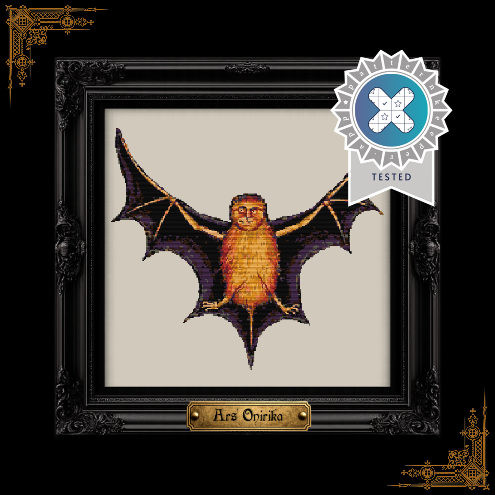 Medieval Bat - Cross Stitch Pattern